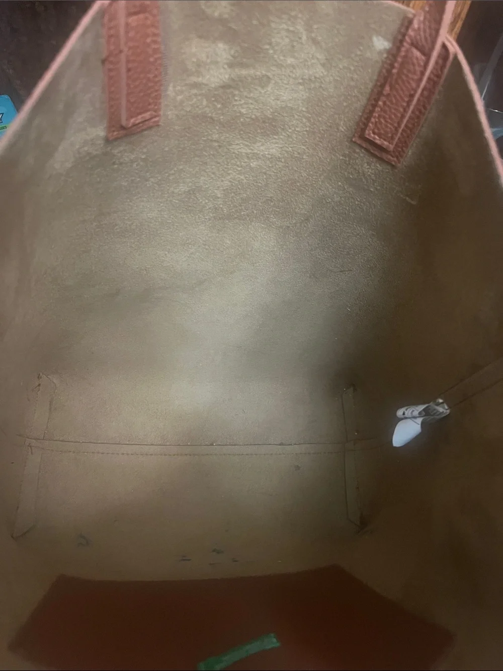 Benetton Classic Leather Tote Bag in Rust Brown